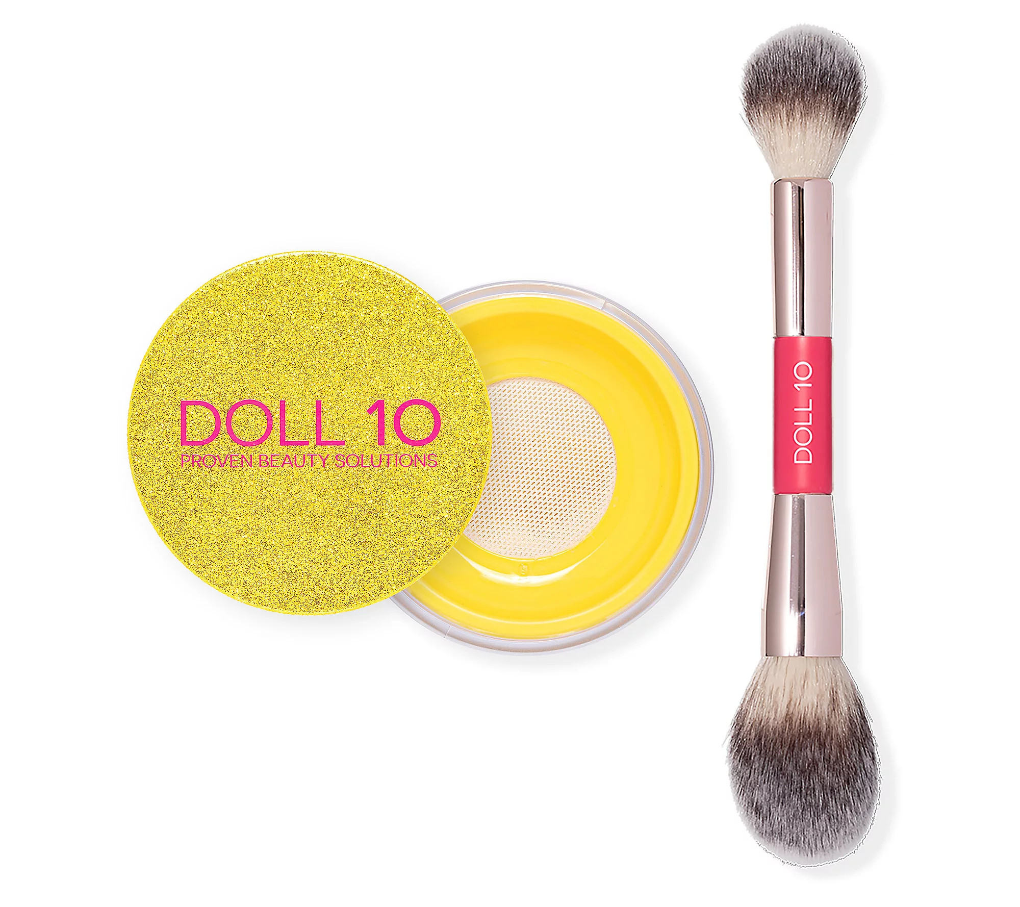 Doll 10 Golden Ticket Limited Edition Yellow Powder w/ Brush | QVC