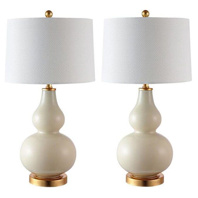 Safavieh Karlen-Piece Standard Lamp Set with White Shades | Lowe's