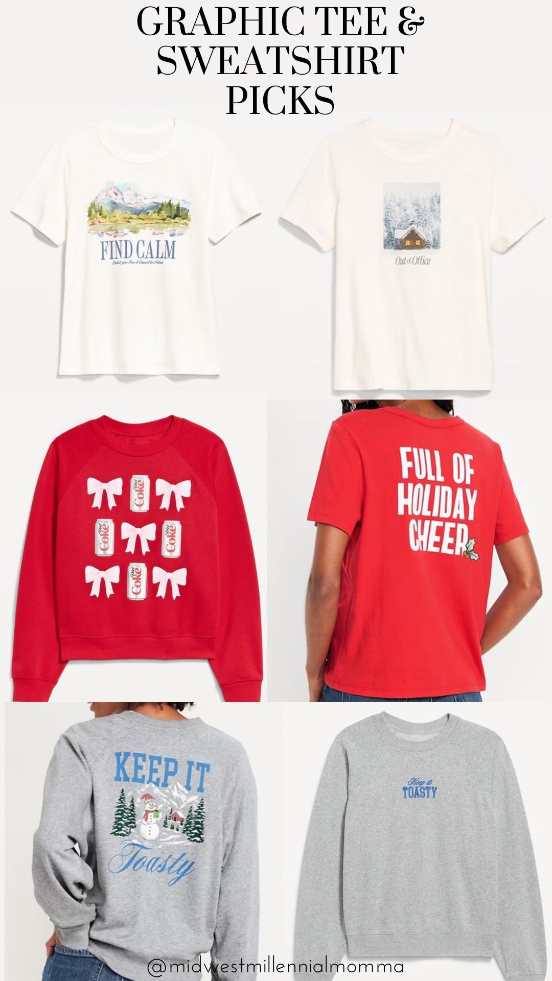 My picks for Old Navy’s 50% off graphic tees & sweatshirts! I like the size up for more oversized look.

#LTKHoliday #LTKSaleAlert #LTKFindsUnder50