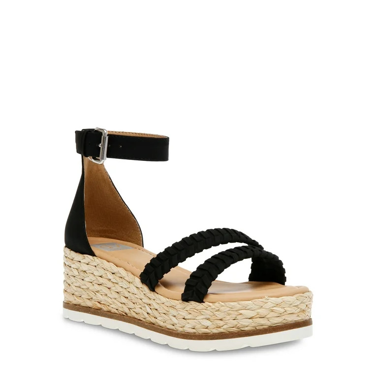 DV Dolce Vita Women's Bannon Raffia Wedge Sandals - Walmart.com | Walmart (US)