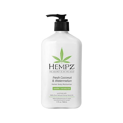 Amazon.com: Hempz Fresh Coconut & Watermelon Moisturizing Skin Lotion, Natural Hemp Seed Herbal B... | Amazon (US)
