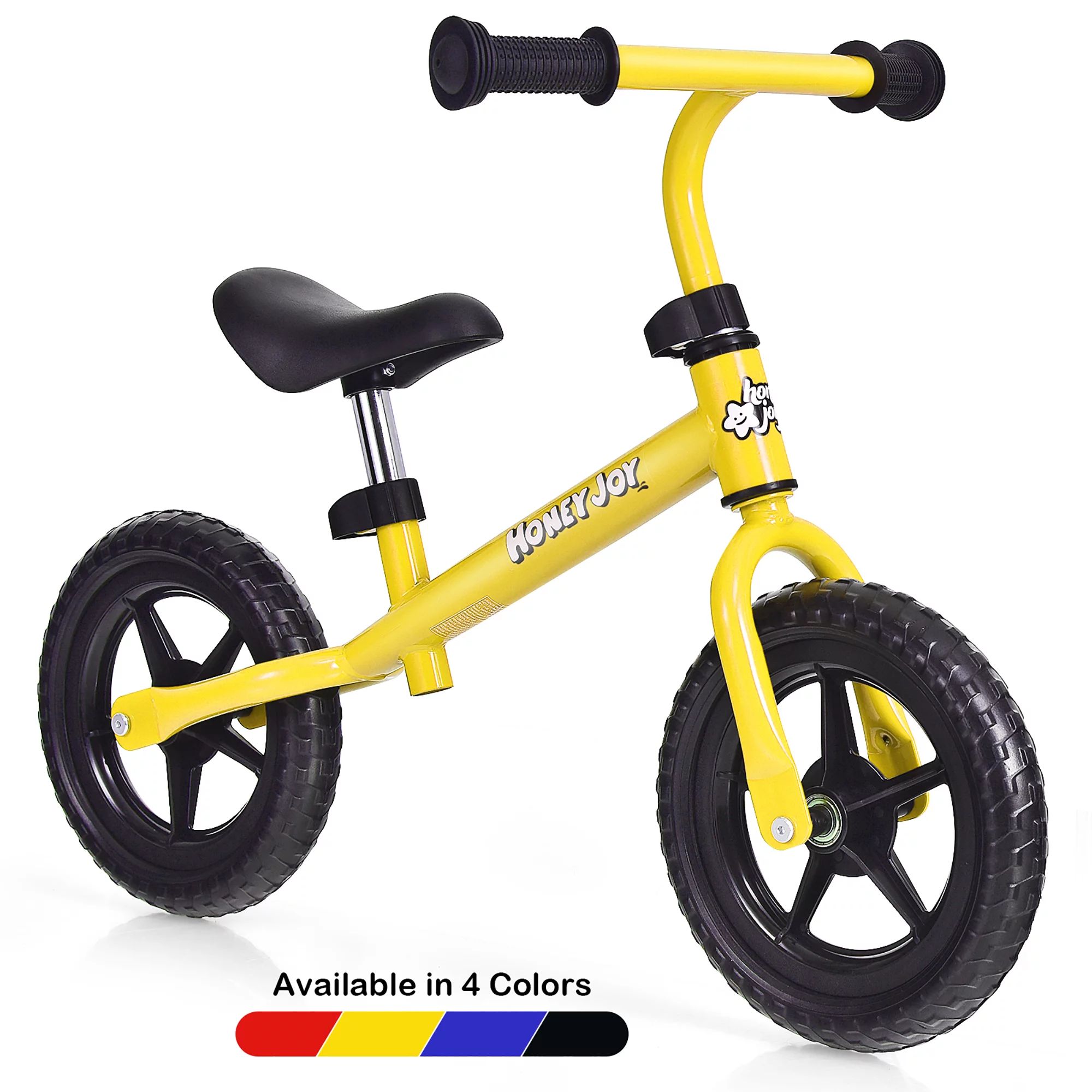 HoneyJoy Kids Balance Bike No Pedal Training Bicycle w/Adjustable Handlebar & Seat Yellow - Walma... | Walmart (US)