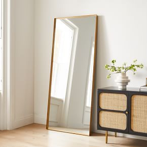 Deep Frame Thin Metal Floor Mirror | West Elm (US)
