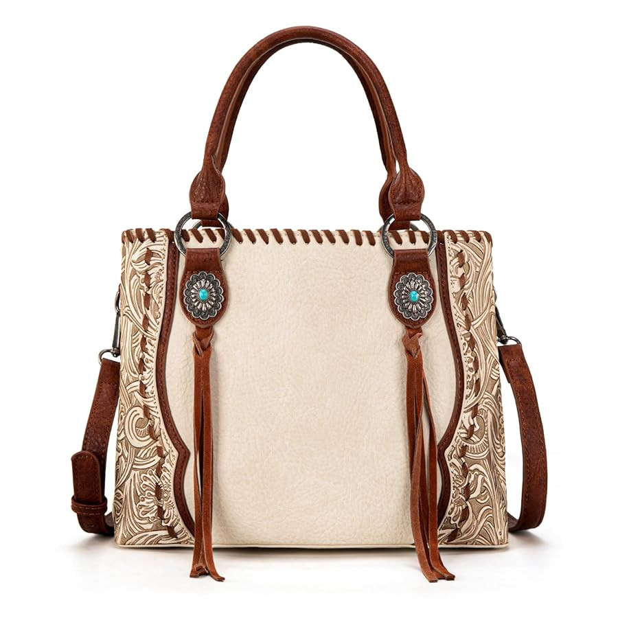 Tote Bag for Women Western Purse Floral Tooled Concho Collection | Amazon (US)
