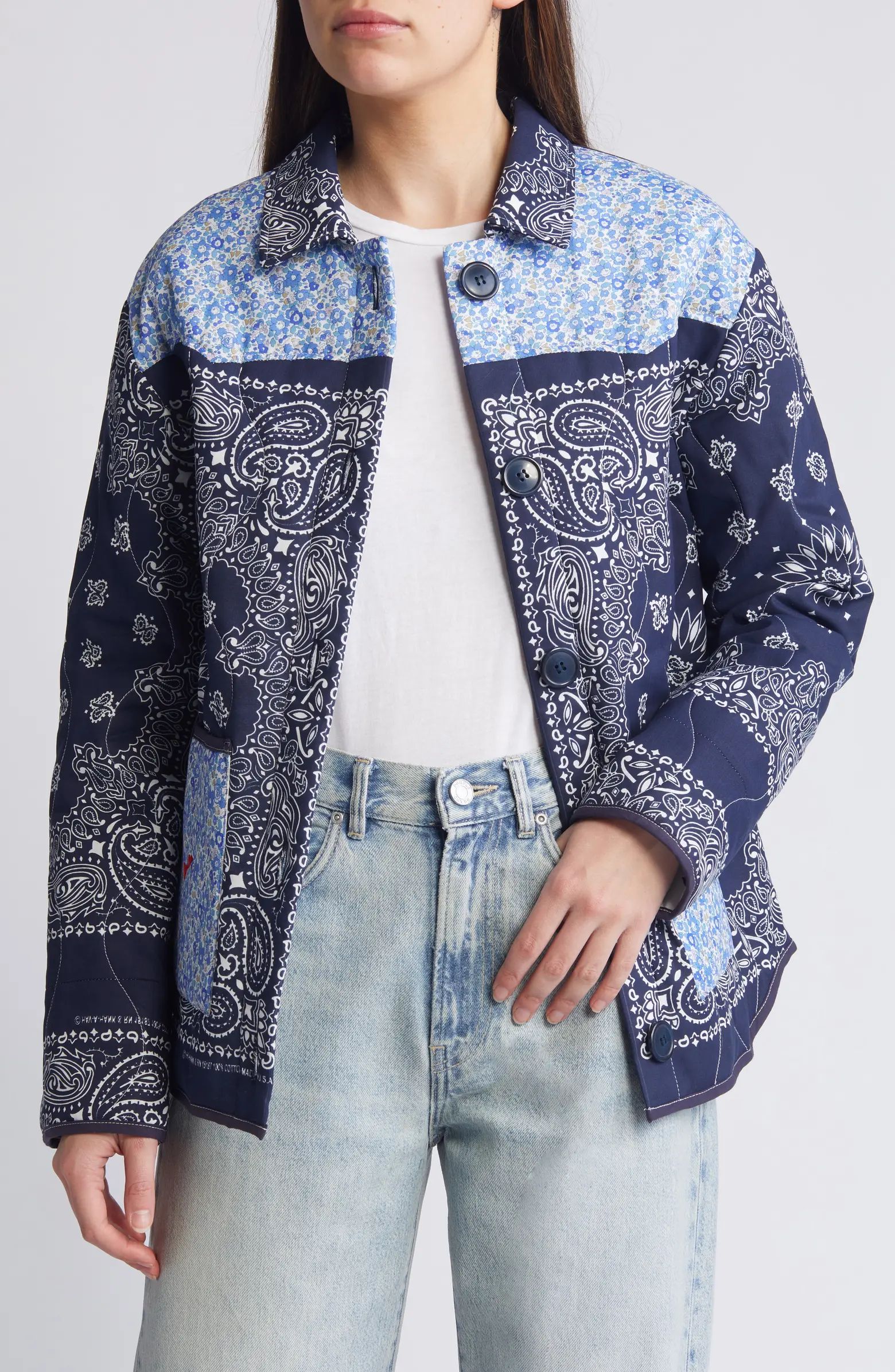 x Liberty London Mixed Print Quilted Jacket | Nordstrom