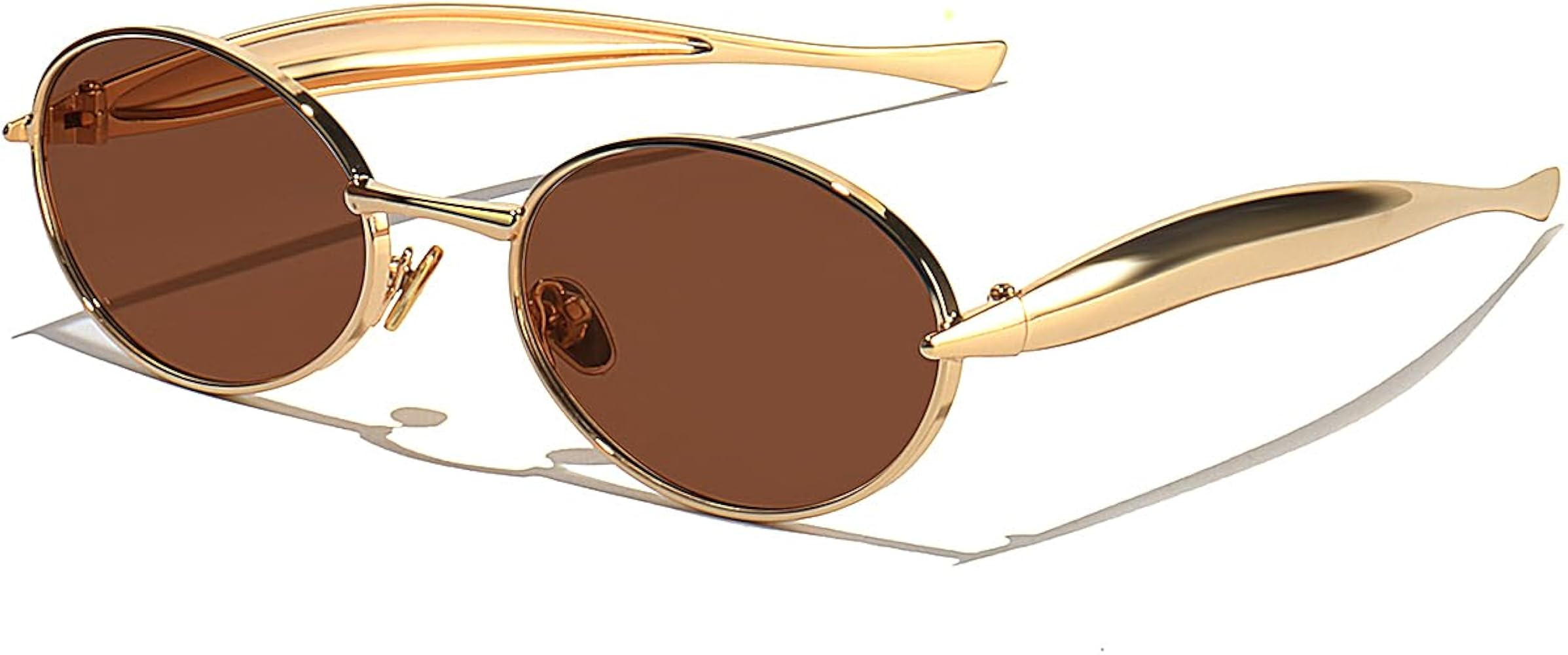 GFUIARA Retro Oval Sunglasses for Women Men - Classic 90s Vintage Trendy Shades with UV400 Protec... | Amazon (US)