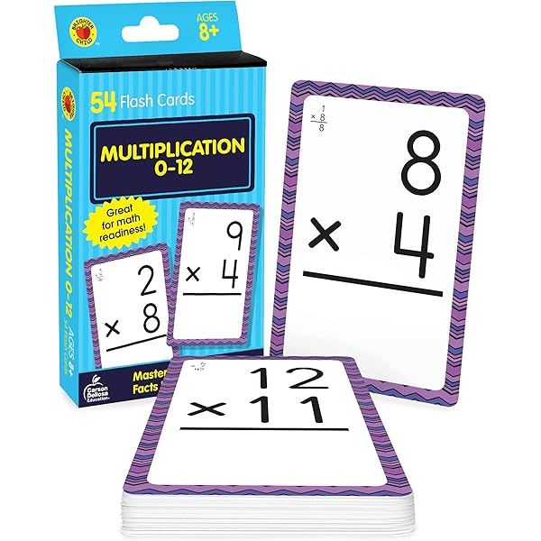 School Zone - Multiplication 0-12 Flash Cards - Ages 8+, 3rd Grade, 4th Grade, Elementary Math, Mult | Amazon (US)