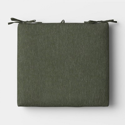 18"x20" Heathered Solid Seat Cushion Dark Green - Threshold™ | Target