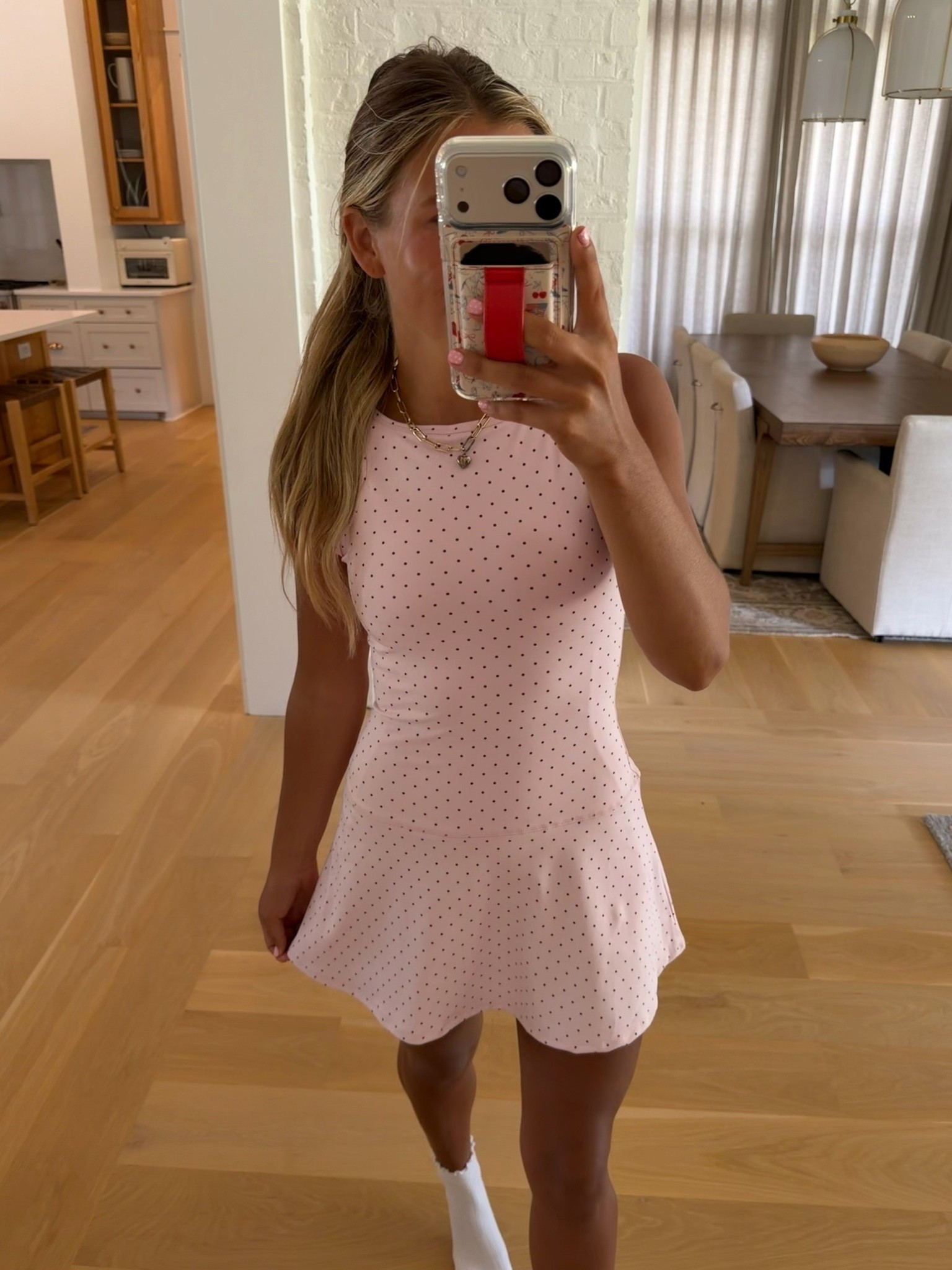 cutest pink & brown polka dot athletic dress today 🤎

#LTKootd #LTKmomlife #LTKPetite