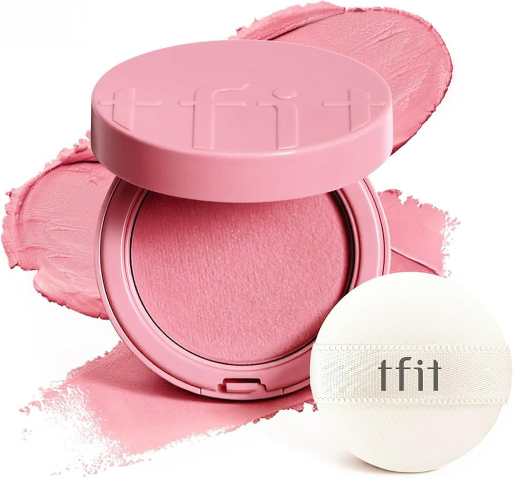 Fluffy Velvet Cushion Blush for Korean Dewy Glow | Buildable, Blendable Cream Texture | Mini Pink... | Amazon (US)