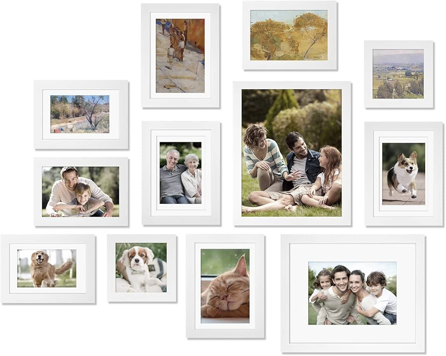 Egofine Picture Frame Set 12 Pack, Picture Frames Collage Wall Decor with Two 8x10, Four 5x7, Fou... | Amazon (US)