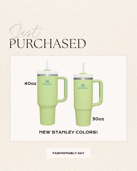 Prettiest green is back for the Stanley! Obsessed with this color and snagged it in the 30oz. I prefer that size over the 40oz but have both! 

Stanley 1913, Stanley tumbler, water cup, summer colors, new releases 

#LTKunder50