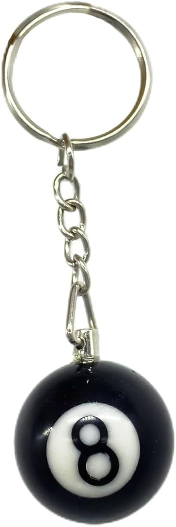 1 Pcs 8 Ball Keychain Billiards Ball Keyring Creative Key Chain Charm Keychain Gift for Billiards... | Amazon (US)
