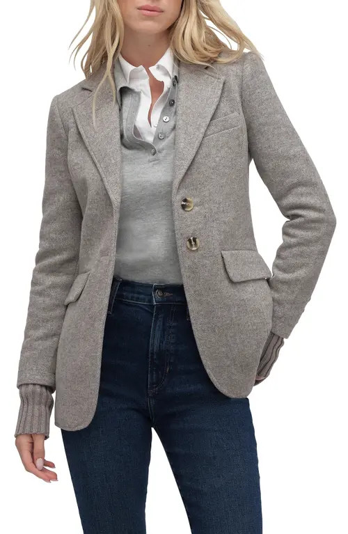 Favorite Daughter The City Layered Blazer in Frost Gray at Nordstrom, Size Xx-Small | Nordstrom
