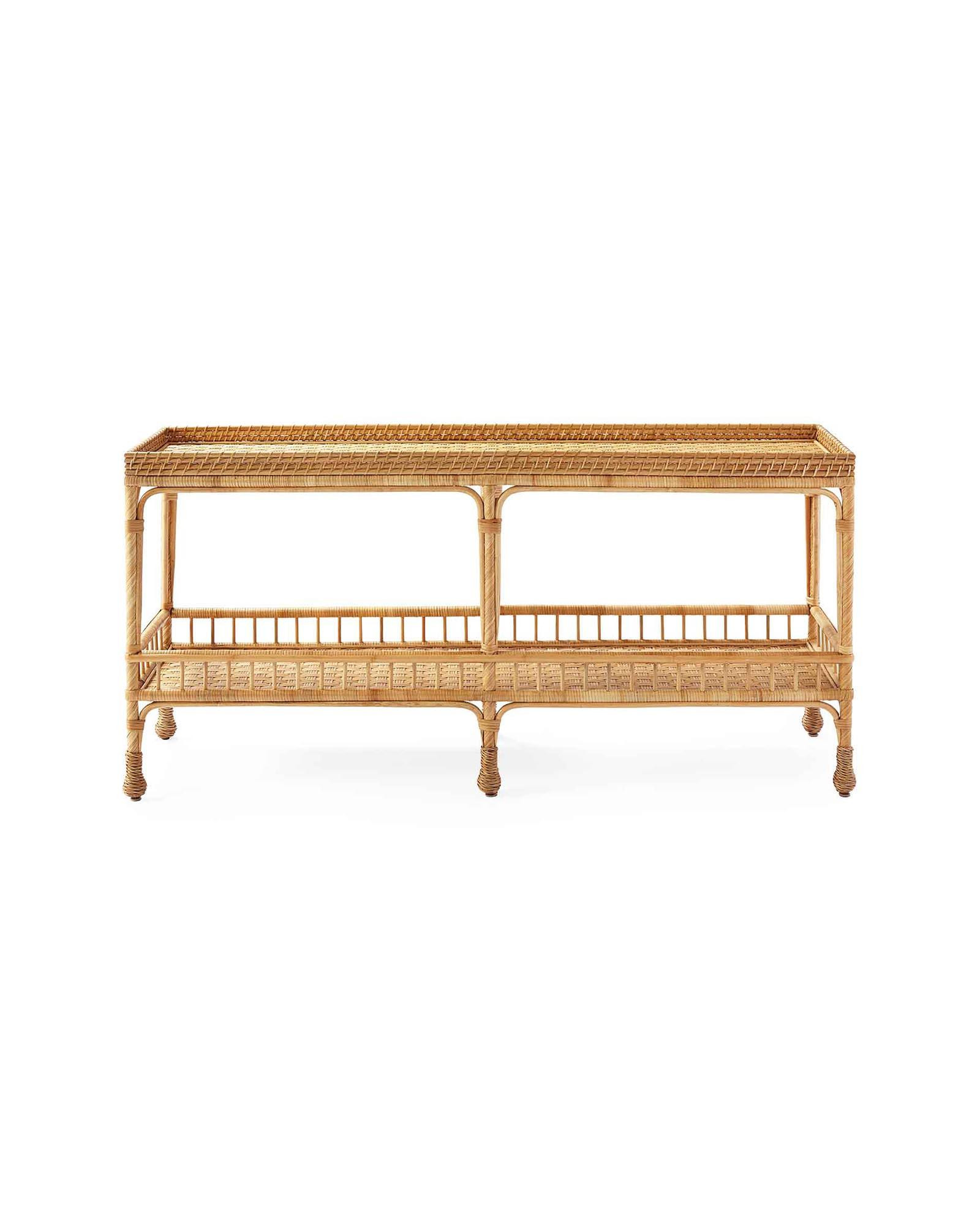 South Seas Rattan Console | Serena and Lily