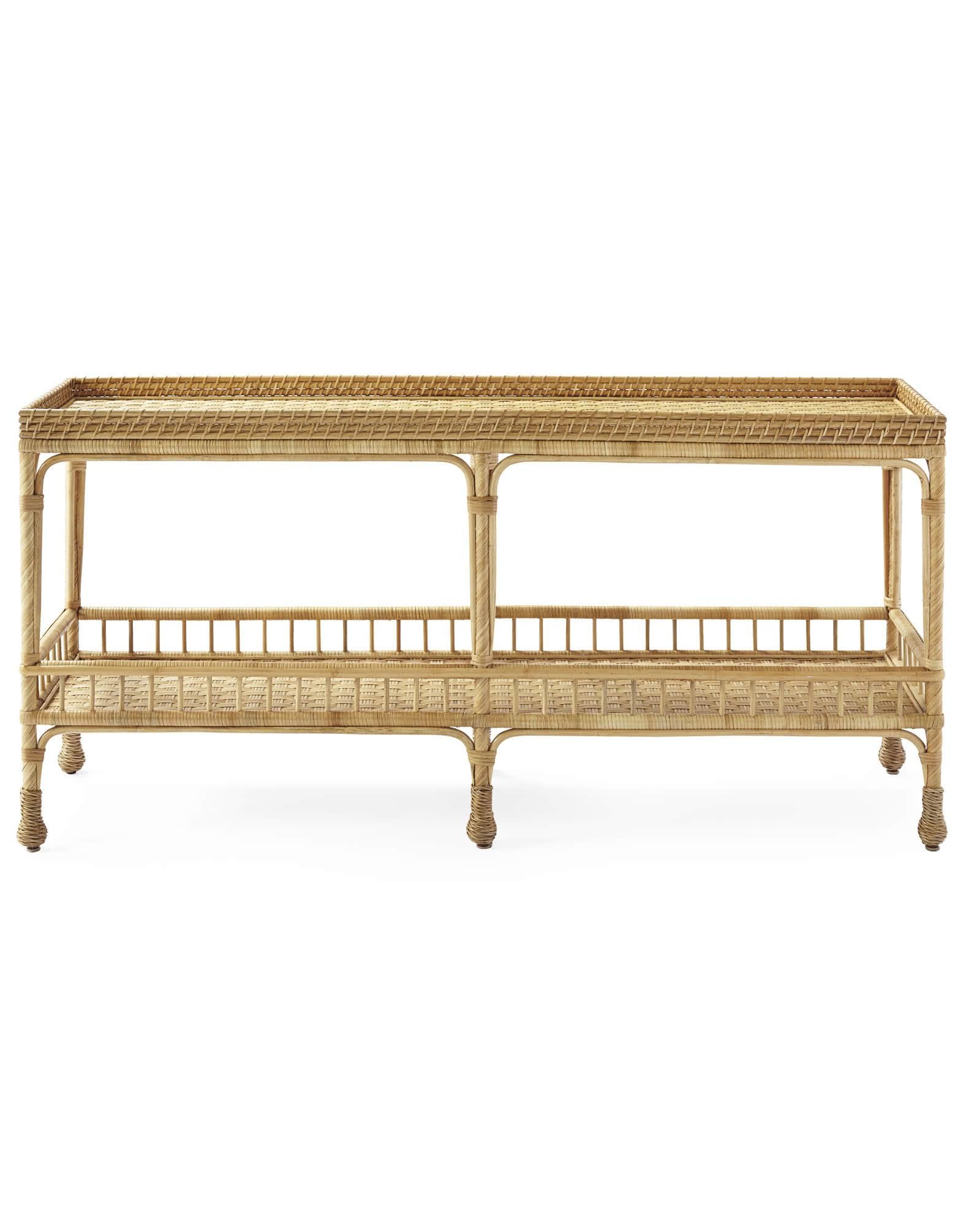 South Seas Rattan Console | Serena and Lily
