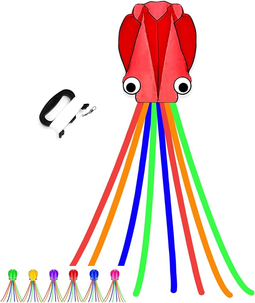 Octopus Kite for Kids & Adults, Easy to Fly Beginner Kite for Boys & Girls, 28''*158'' Large Soft... | Amazon (US)