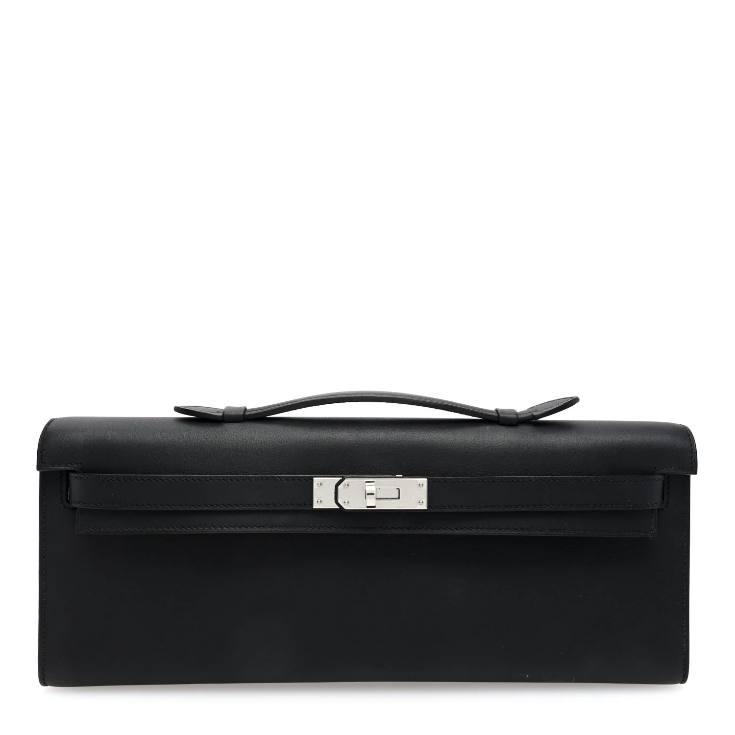 Swift Kelly Cut Clutch Pochette Black | FASHIONPHILE (US)