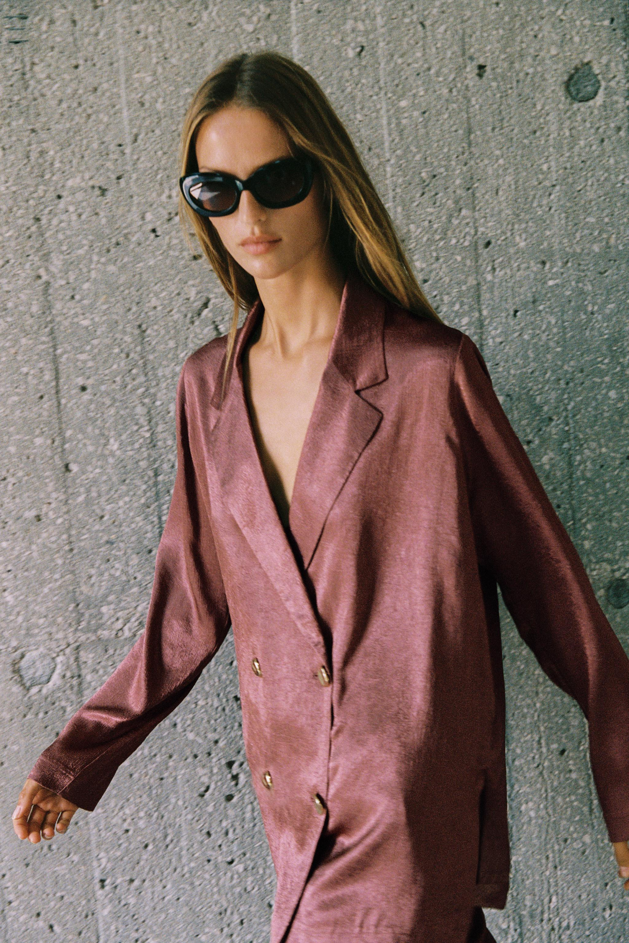 WRINKLED EFFECT FLOWY BLAZER | Zara US