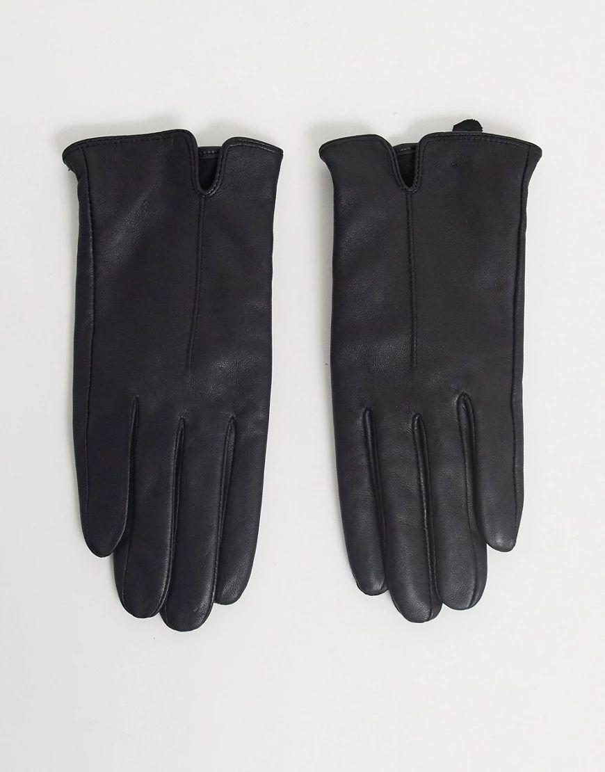 Accessorize black leather gloves | ASOS (Global)