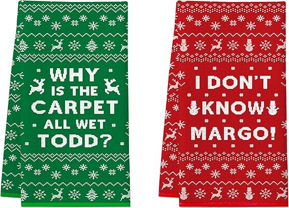 Christmas Vacation Decorations, 2Pcs Funny Christmas Kitchen Towels, Griswold Family Cousin Eddie... | Amazon (US)
