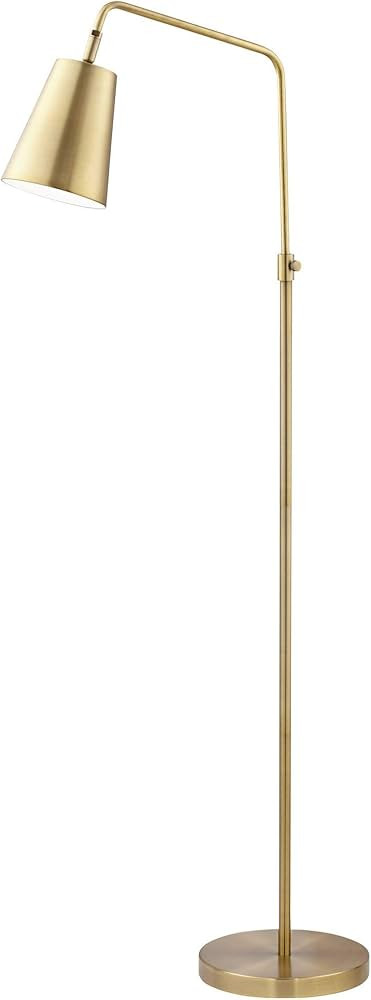 Pacific Coast Lighting Zella Adjustable Height Brass Downbridge Floor Lamp | Amazon (US)