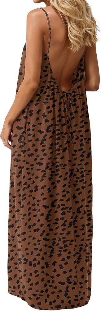 Lepunuo Summer Dresses for Women 2026 Spaghetti Strap Backless Dress | Amazon (US)