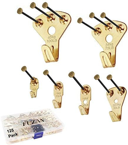 125 Pcs Heavy Duty Picture Hanging Kit With Nails for Wooden/Drywall - Professional Hangers for C... | Amazon (US)