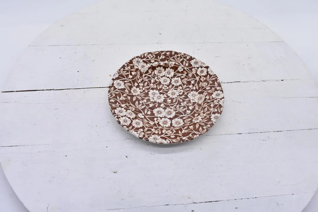 Vintage Calico Brown Staffordshire Floral Transferware Plate 6 Inch - Etsy | Etsy (US)