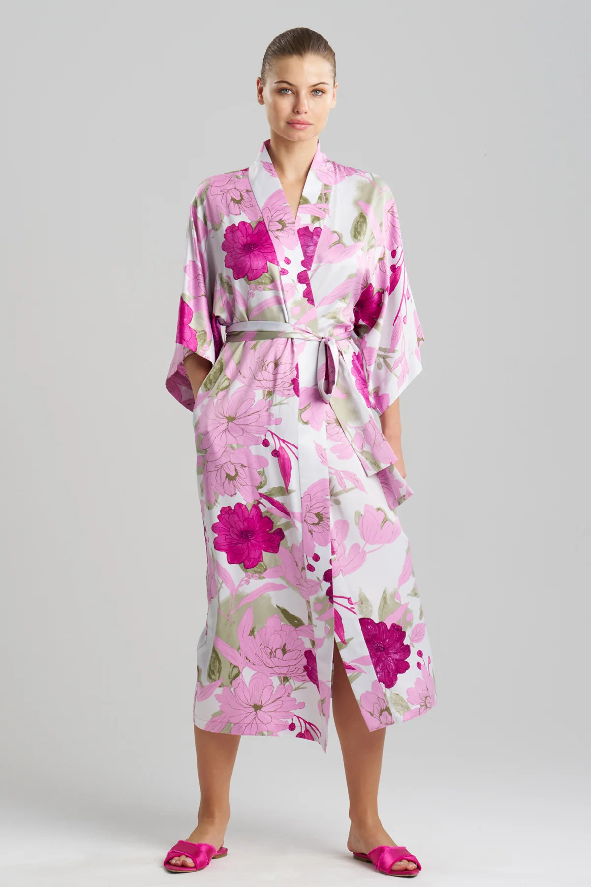 Buy Peony Blossom Kimono Robe in Pink Multi Online | NATORI | Natori