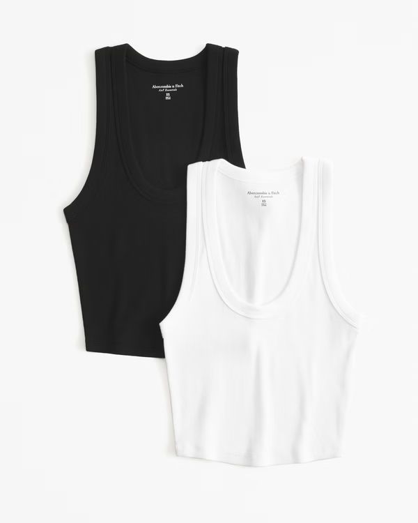 2-Pack Essential Scoopneck Tanks | Abercrombie & Fitch (US)