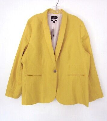 NWT J Crew Parke Linen Blend Blazer Jacket 24 Plus Warm Sunflower Yellow | eBay US
