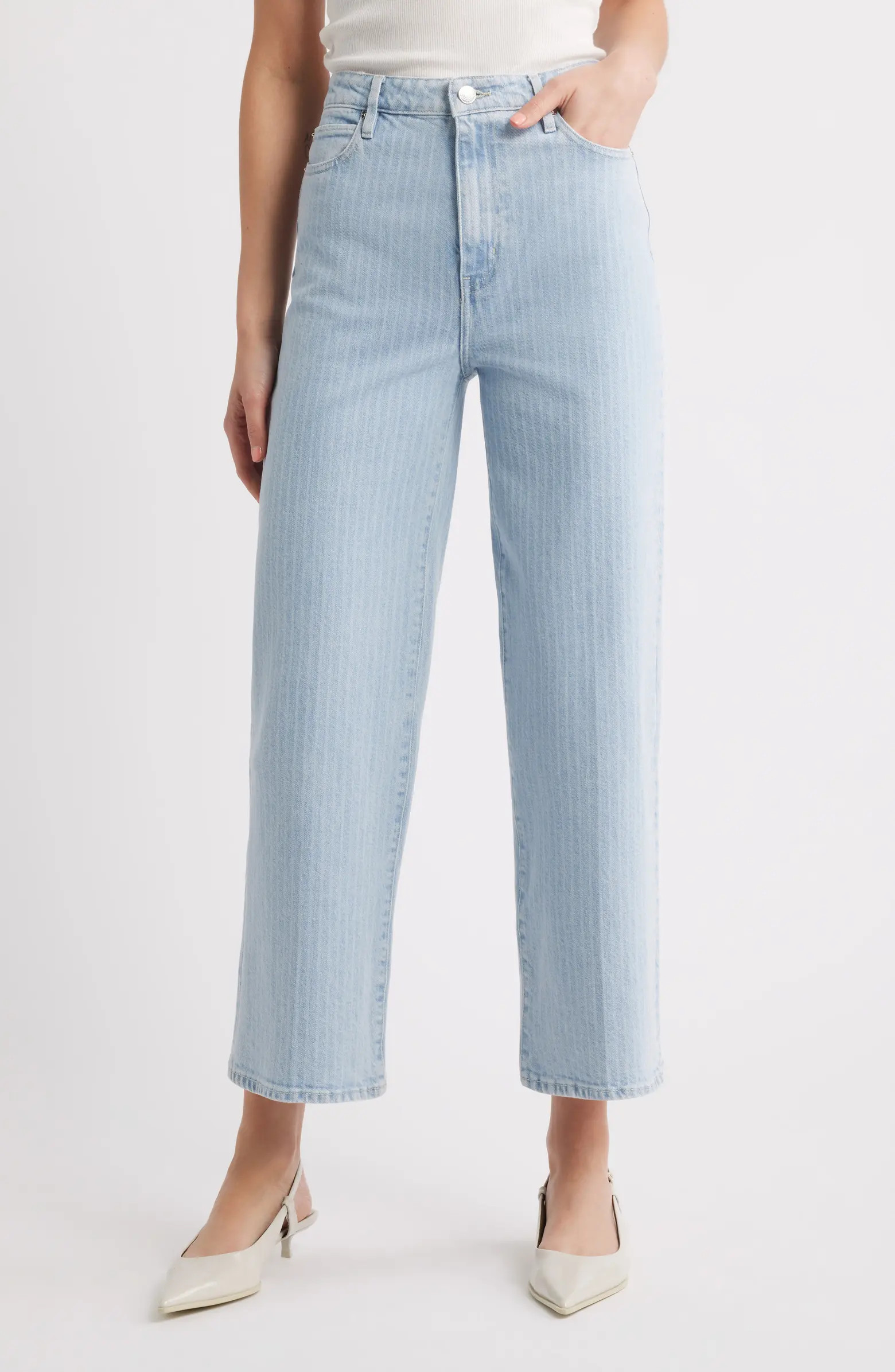 FRAME The Wide High Waist Ankle Jeans | Nordstromrack | Nordstrom Rack
