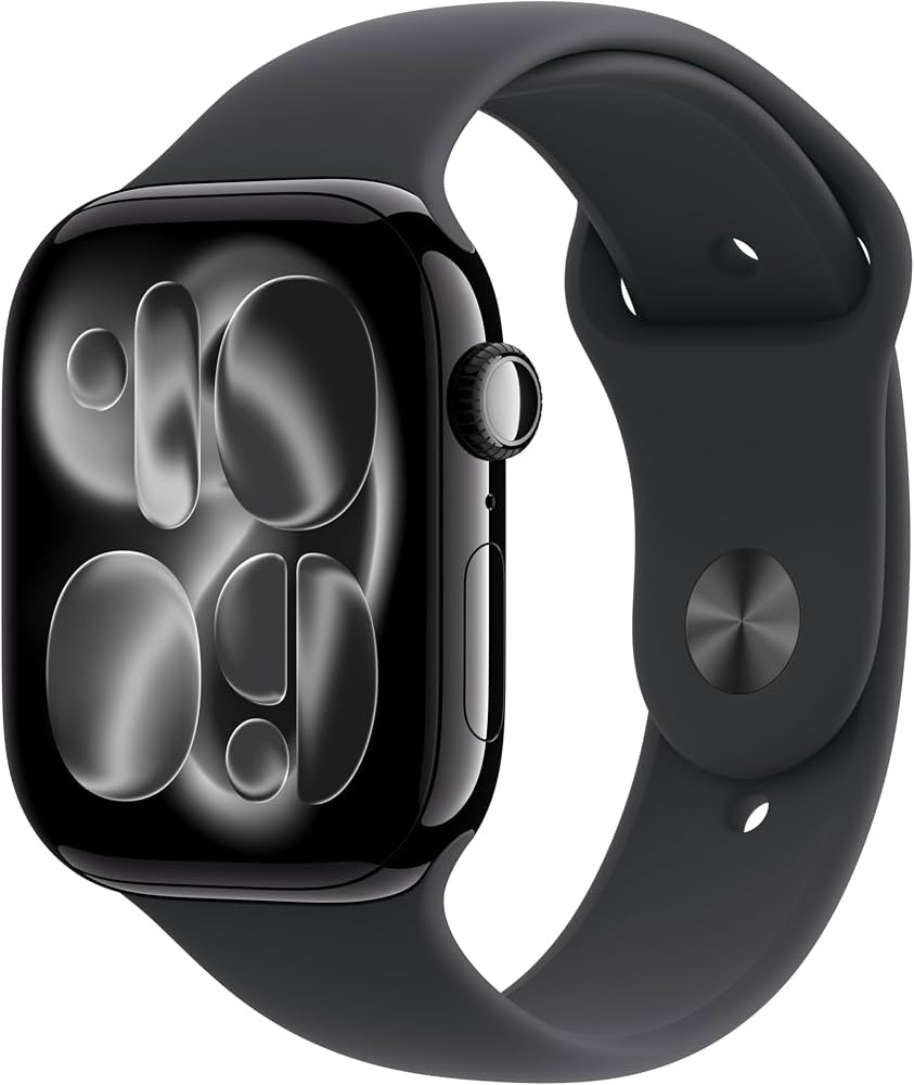 Apple Watch Series 11 GPS 46 mm Smartwatch mit Aluminiumgehäuse in Diamantschwarz und Sportarmba... | Amazon (DE)