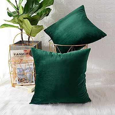 MERNETTE New Year/Christmas Decorations Velvet Soft Decorative Square Throw Pillow Cover Cushion ... | Amazon (US)