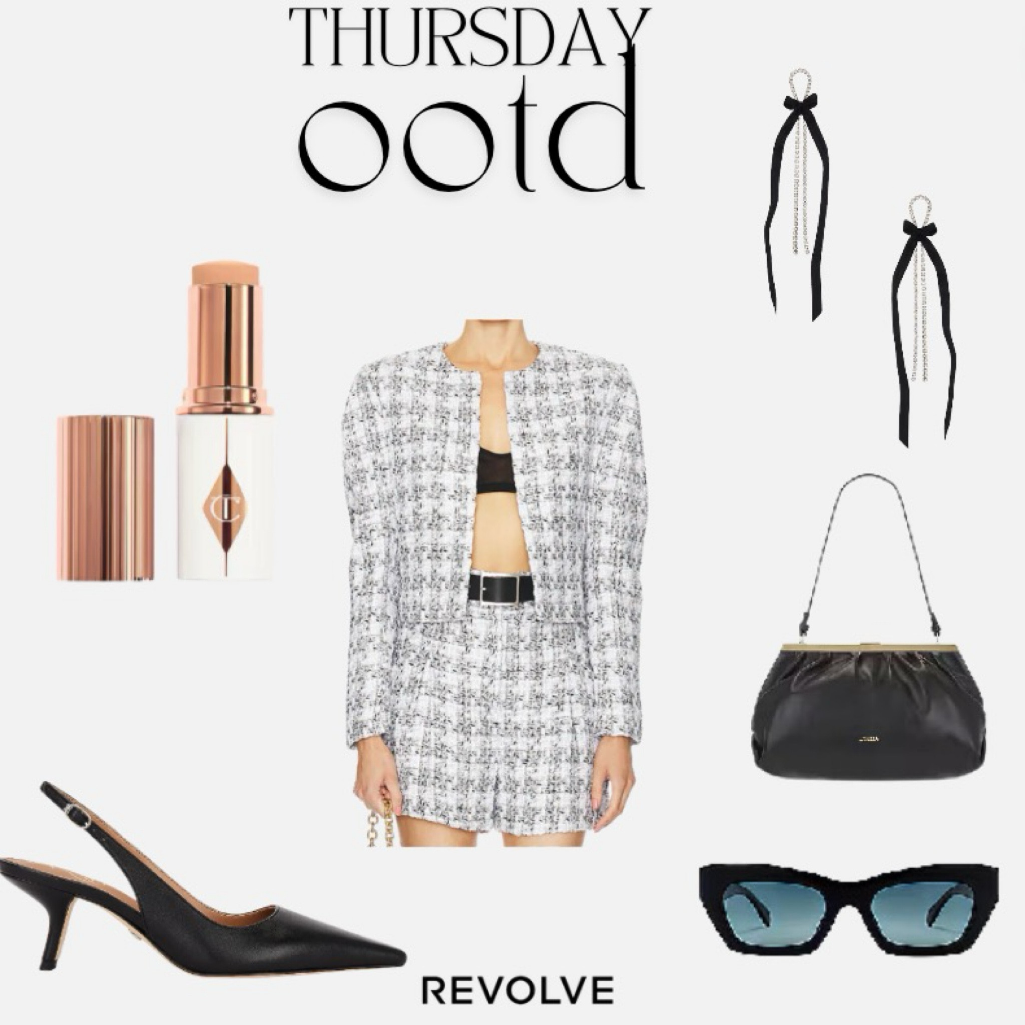 OOTD #revolve #suit #sunglasses #bows #style #charlottetilbury 

#LTKSeasonal #LTKBacktoSchool #LTKStyleTip
