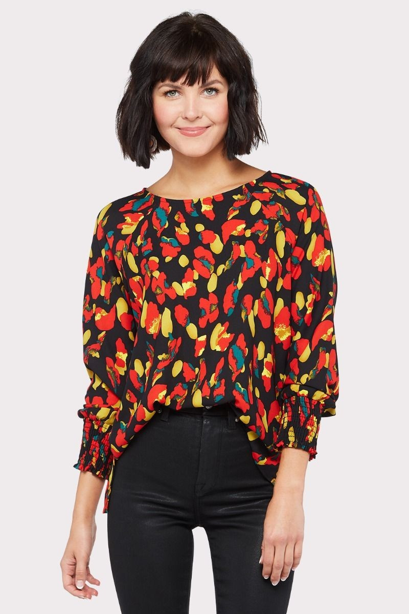 Reyna Leopard Smocked Top | Evereve