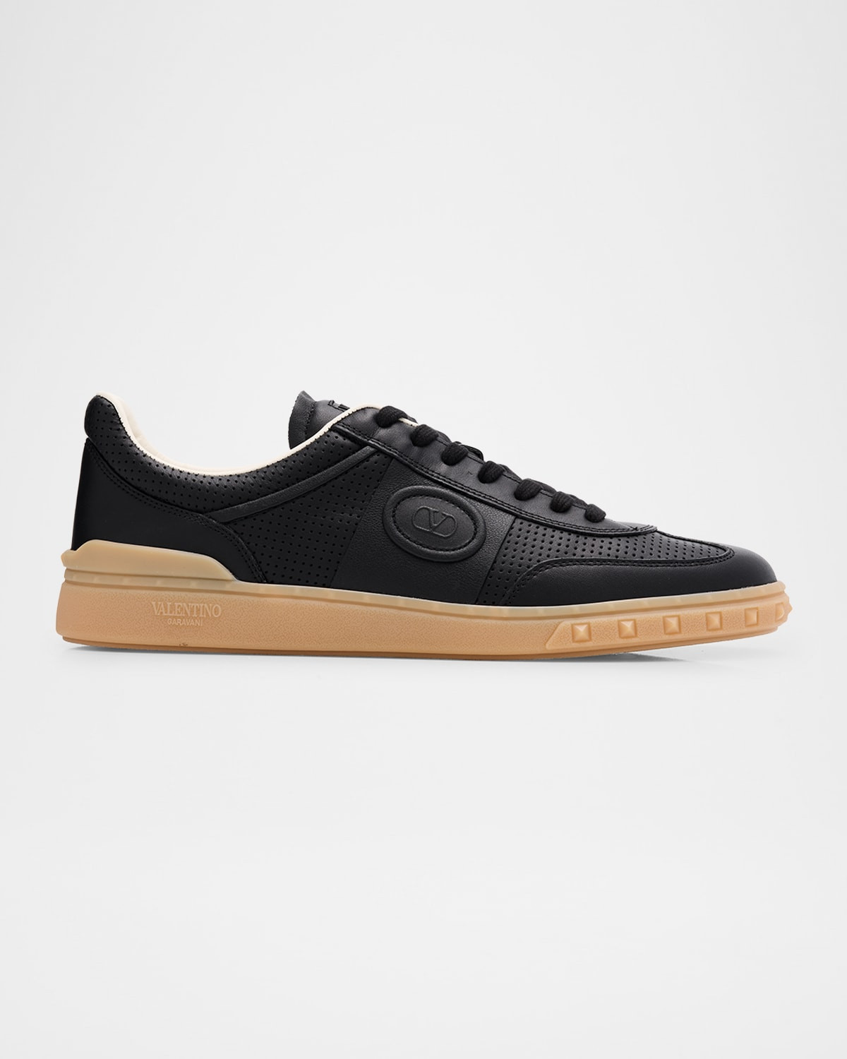 Men's Upvillage Perforated Napa Leather Low-Top Sneakers | Neiman Marcus