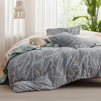 Bedsure Tree Botanical Duvet Cover Set with Zipper Closure | Wayfair North America