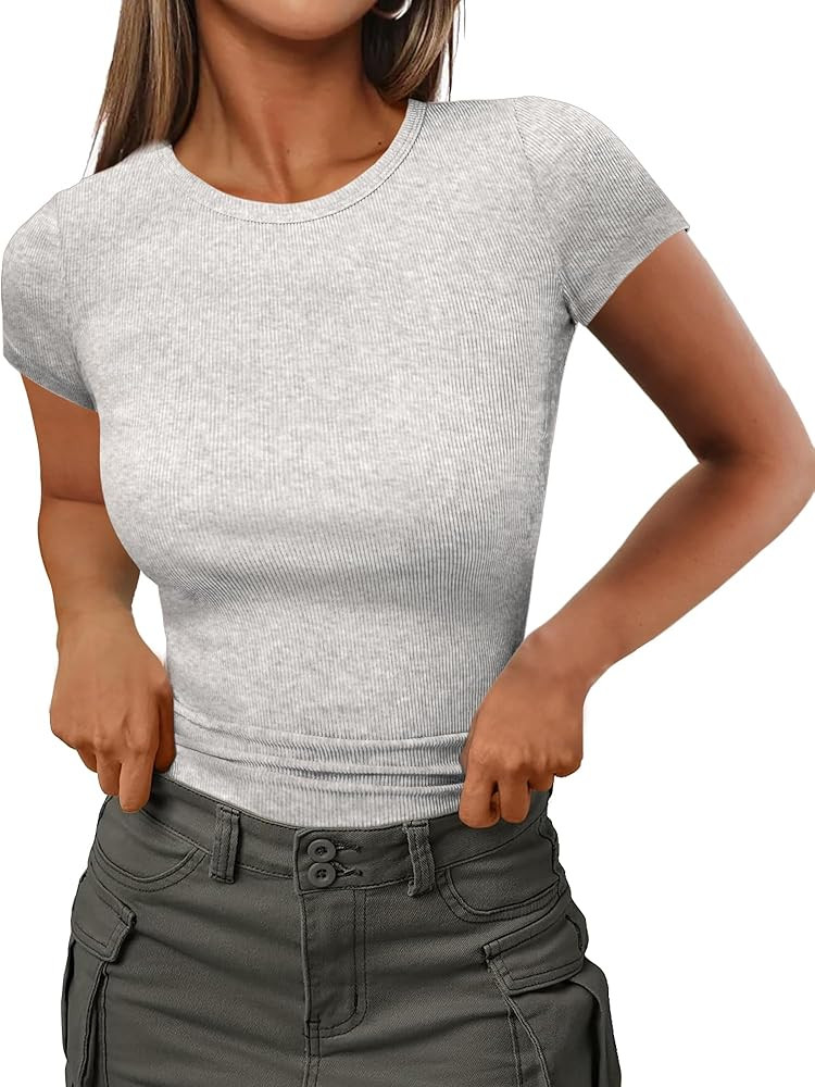 iGENJUN Women's Summer Short Sleeve Full Length Tops Casual Ribbed Basic 2025 | Amazon (US)