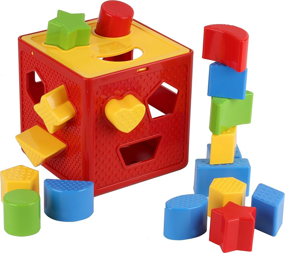 Play22 Baby Blocks Shape Sorter Toy - Childrens Blocks Includes 18 Shapes - Learning Color Recogn... | Amazon (US)