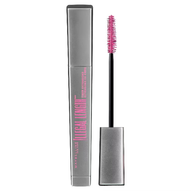 Maybelline Illegal Length Fiber Extensions Washable Mascara - 930 Blackest Black - 0.22 fl oz | Target