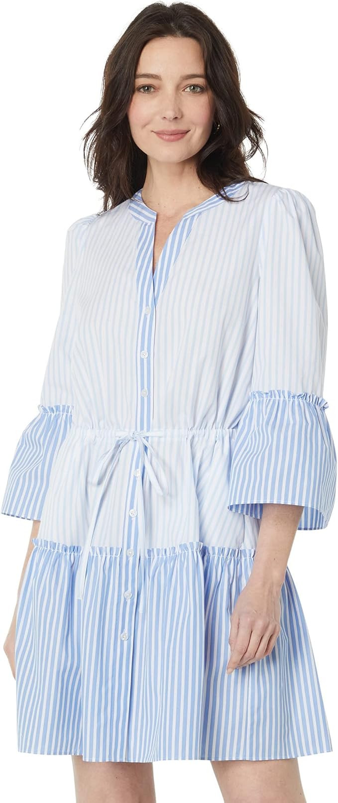 Draper James Avery Shirtdress Blue Multi LG | Amazon (US)