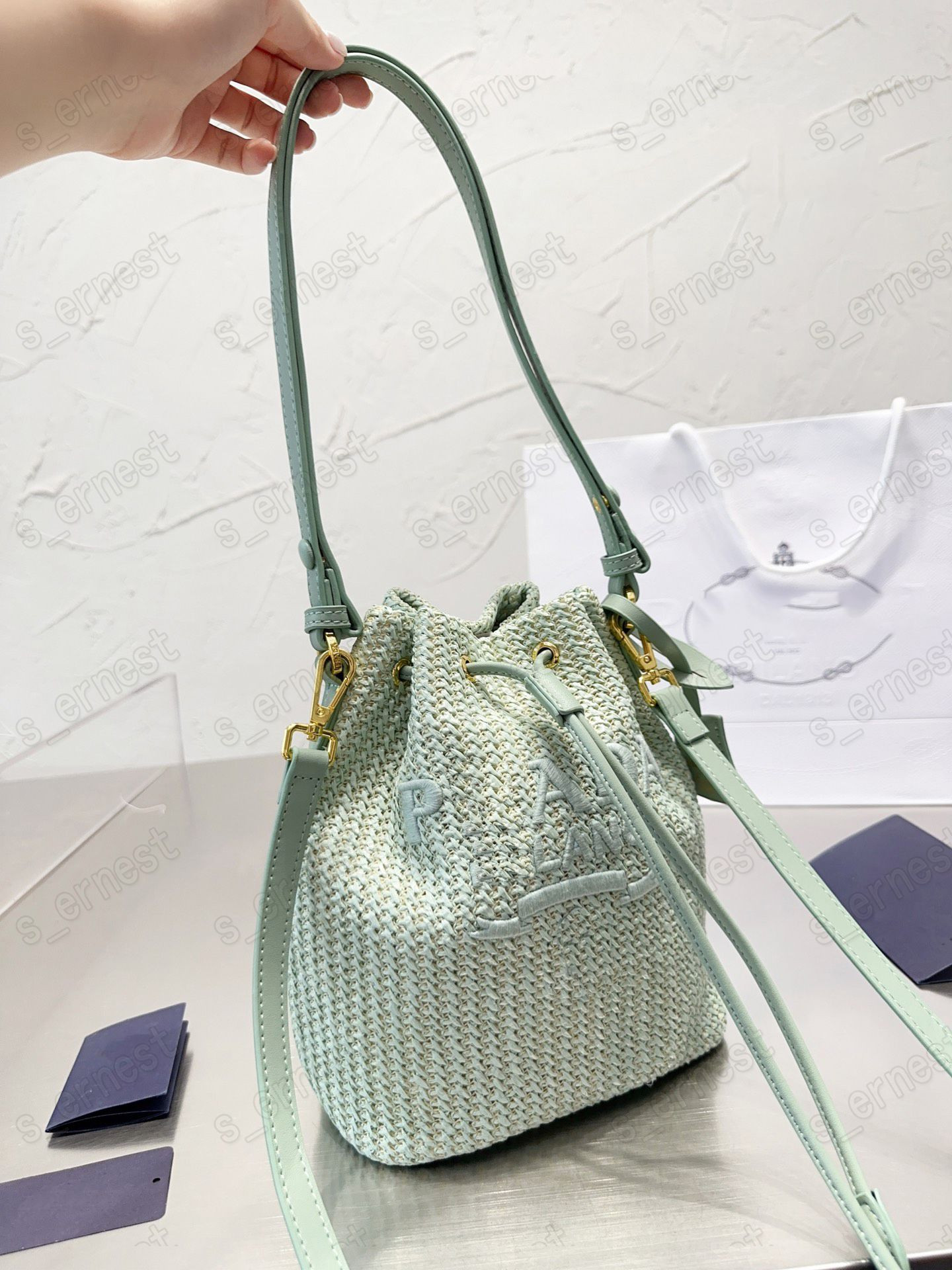 Woman Straw Bags bucket bag Nylon shoulder bags Hobos Chain Handbags Designer Crossbody Lady Smal... | DHGate