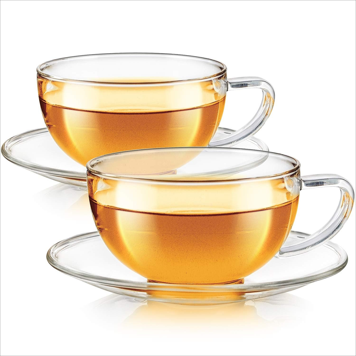 Teabloom Kyoto Teacup and Saucer Set 2-Pack – Standard Teacup Size – 6 OZ/ 180 ML Capacity ... | Amazon (US)