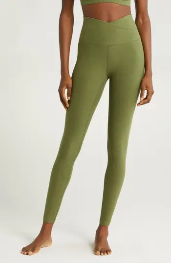 At Your Leisure Space Dye High Waist Midi Leggings | Nordstrom