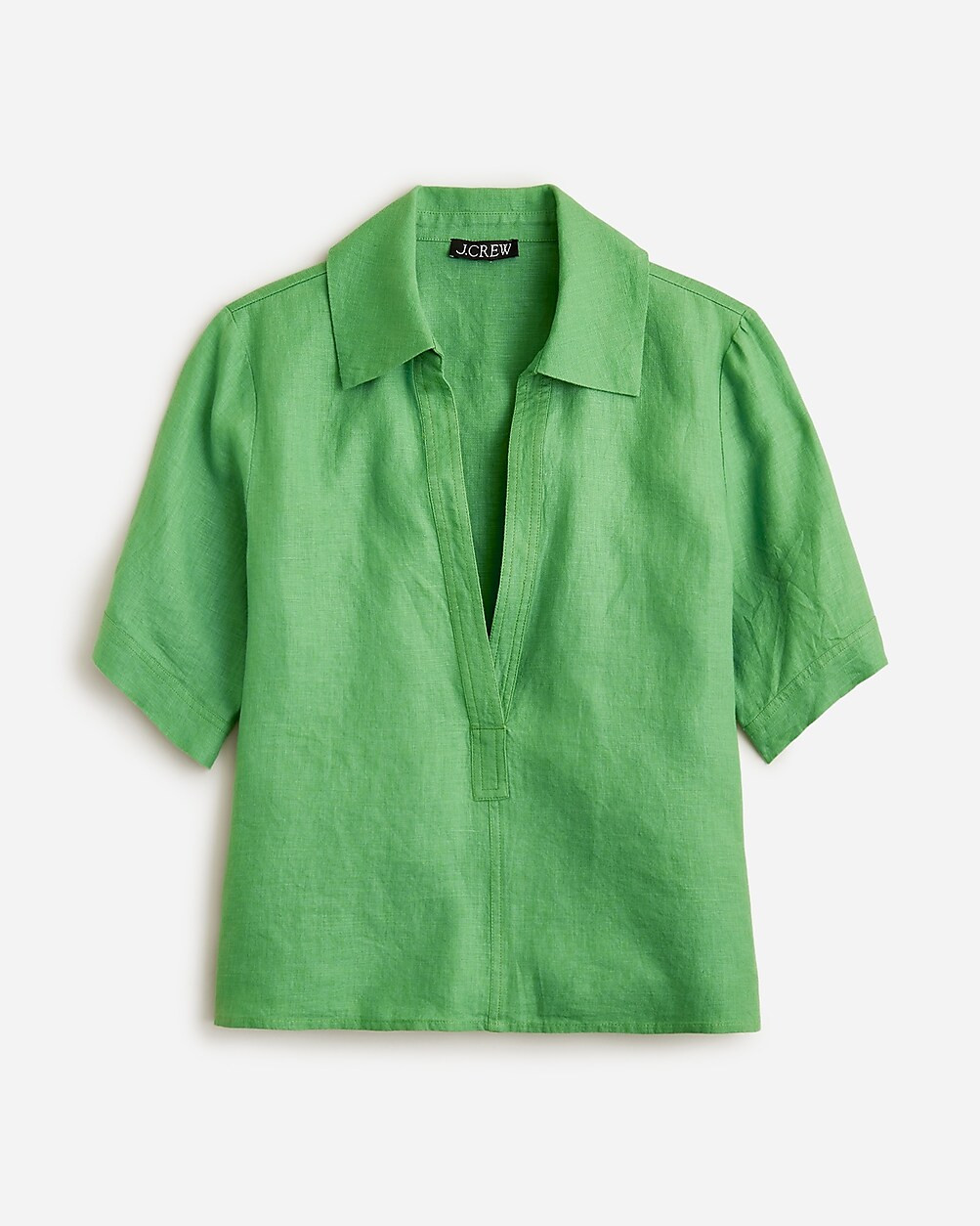 Bungalow popover top in linen | J. Crew US