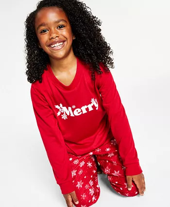 Family Pajamas Matching Kid's Merry Snowflake Mix It Family Pajama Set, Created for Macy's & Revi... | Macys (US)