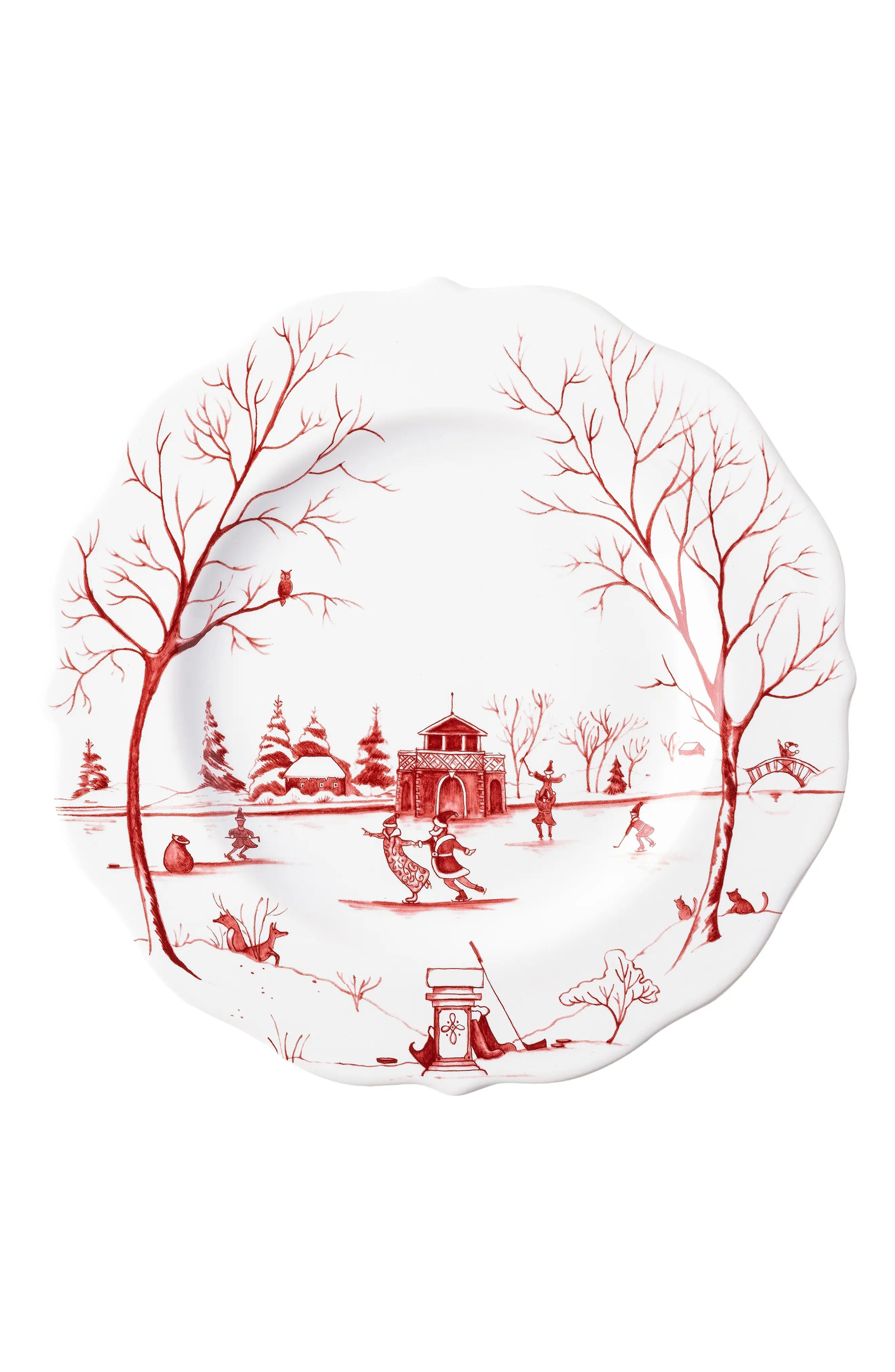 Juliska Country Estate Winter Frolic The Claus' Christmas Day Ruby Salad Plate at Nordstrom | Nordstrom