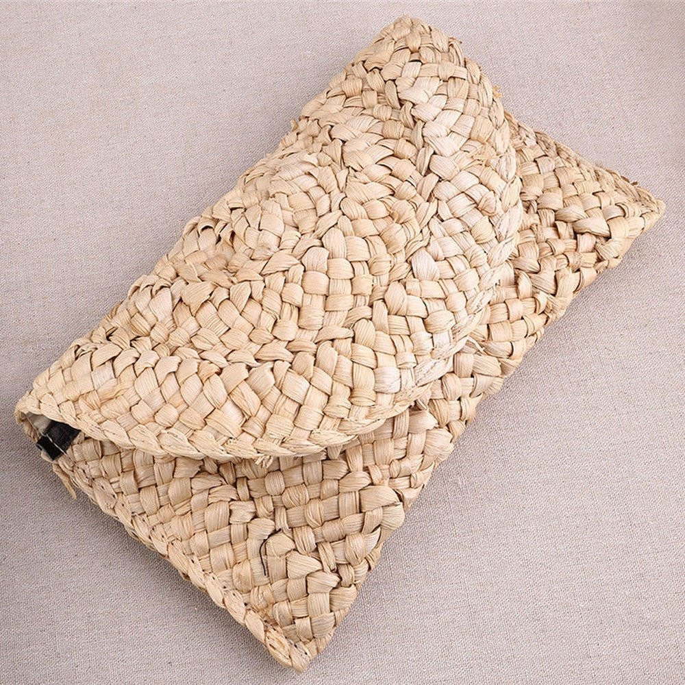 Fashion Handmade Rattan Woven Handbag Straw Knitted Messenger Bag Bohemian | Walmart (US)